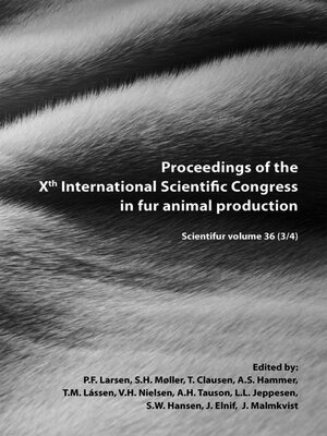 cover image of Proceedings of the Xth International Scientific Congress in Fur Animal Production